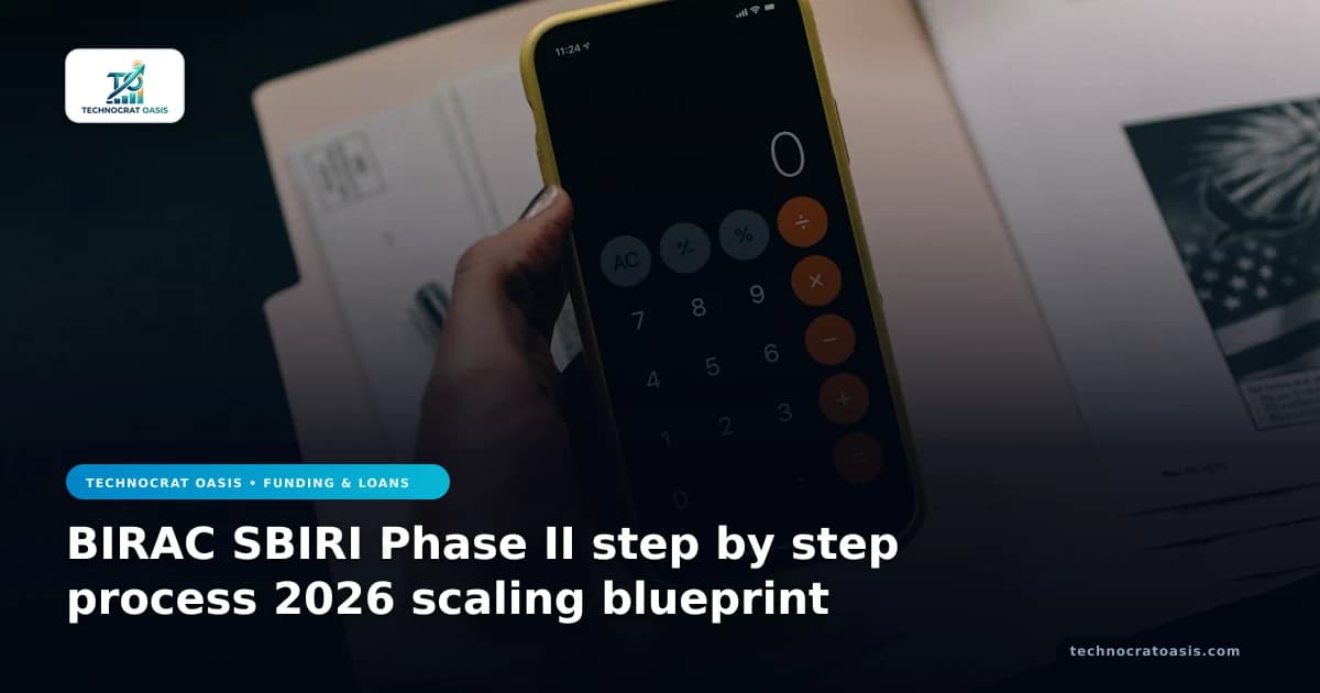 BIRAC SBIRI Phase II step by step process 2026 scaling blueprint