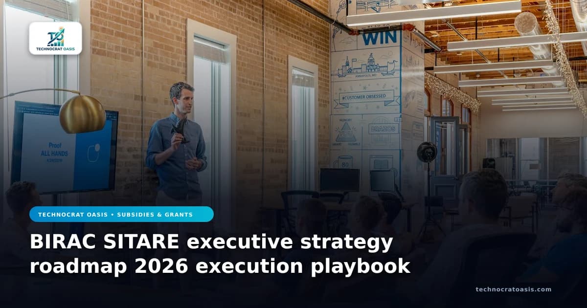 BIRAC SITARE executive strategy roadmap 2026 execution playbook