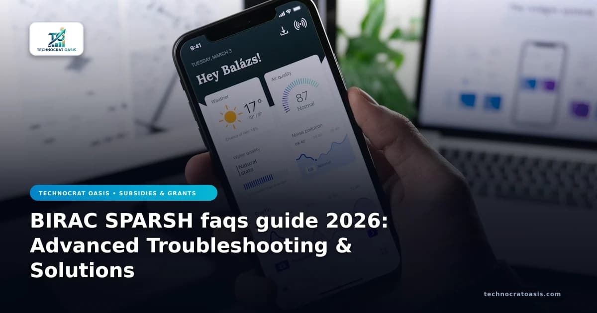 BIRAC SPARSH faqs guide 2026: Advanced Troubleshooting & Solutions