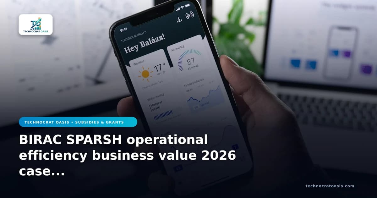 BIRAC SPARSH operational efficiency business value 2026 case scenarios