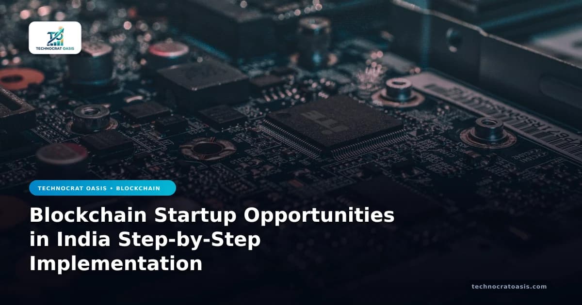 Blockchain Startup Opportunities in India Step-by-Step Implementation
