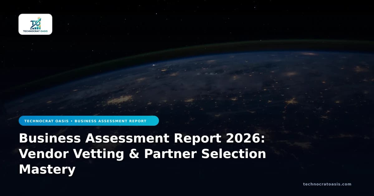 Business Assessment Report 2026: Vendor Vetting & Partner Selection Mastery
