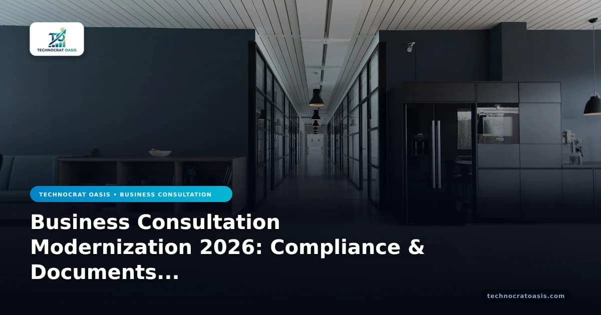 Business Consultation Modernization 2026: Compliance & Documents Checklist