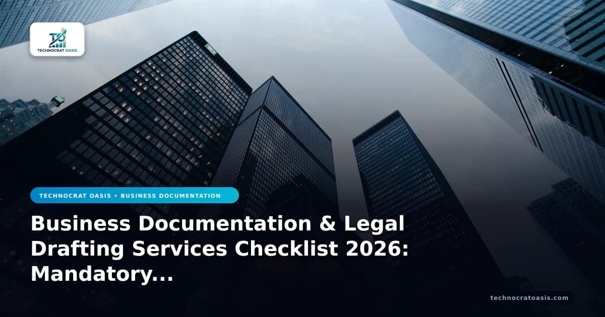 Business Documentation & Legal Drafting Services Checklist 2026: Mandatory Documents, Fees & Eligibility