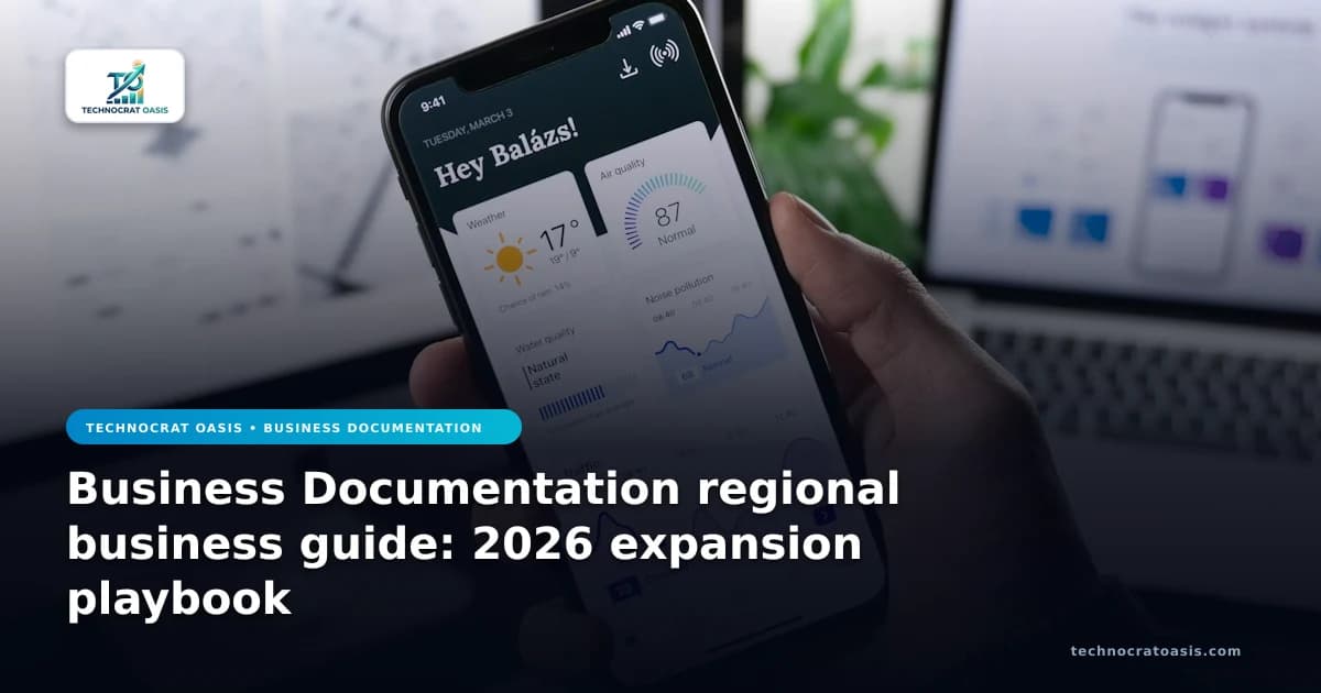 Business Documentation regional business guide: 2026 expansion playbook