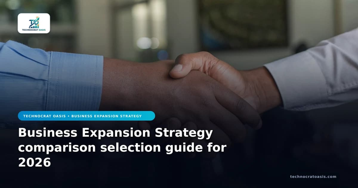Business Expansion Strategy comparison selection guide for 2026