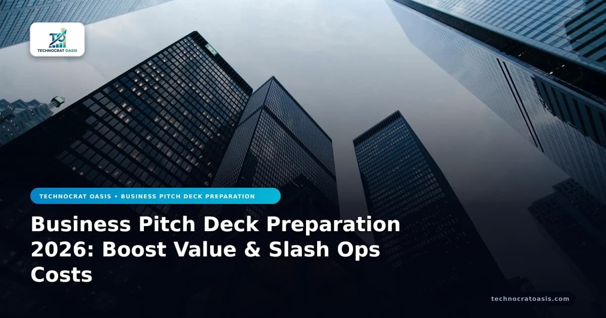 Business Pitch Deck Preparation 2026: Boost Value & Slash Ops Costs