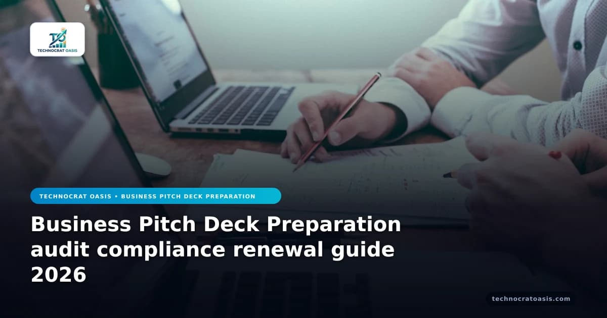 Business Pitch Deck Preparation audit compliance renewal guide 2026