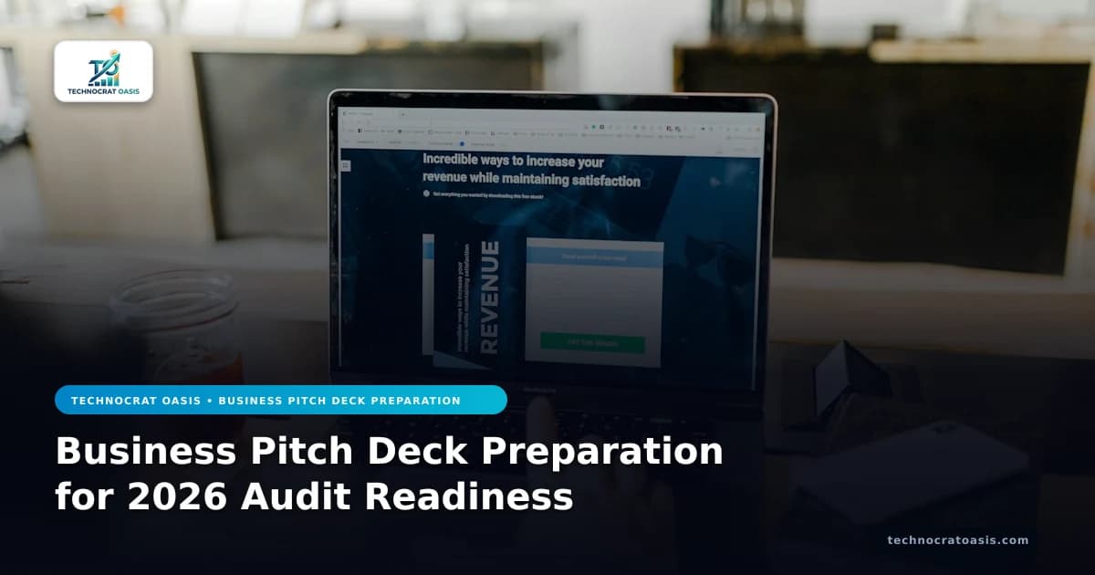 Business Pitch Deck Preparation for 2026 Audit Readiness