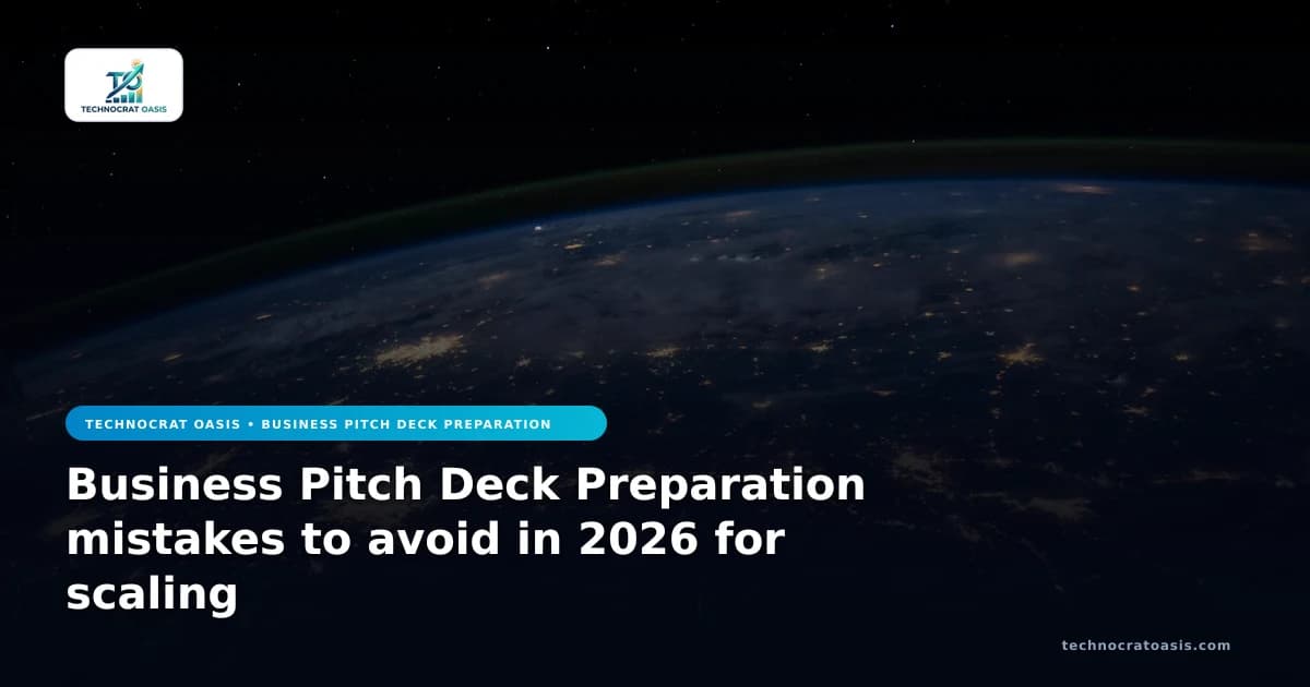 Business Pitch Deck Preparation mistakes to avoid in 2026 for scaling