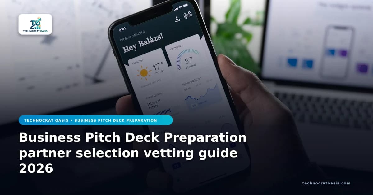 Business Pitch Deck Preparation partner selection vetting guide 2026