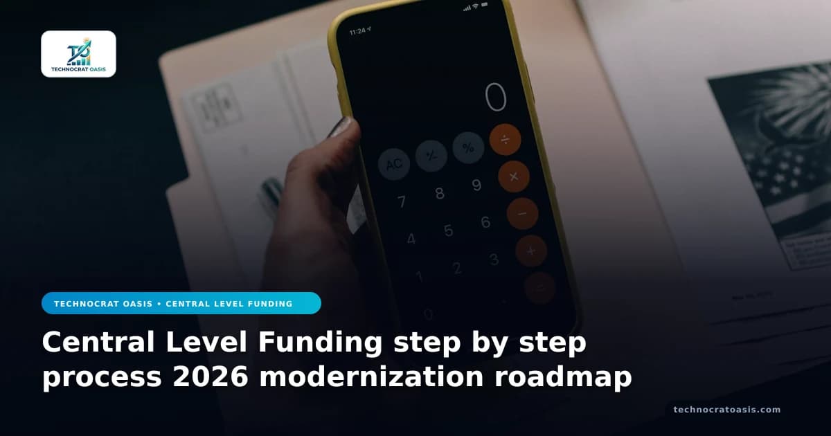 Central Level Funding step by step process 2026 modernization roadmap