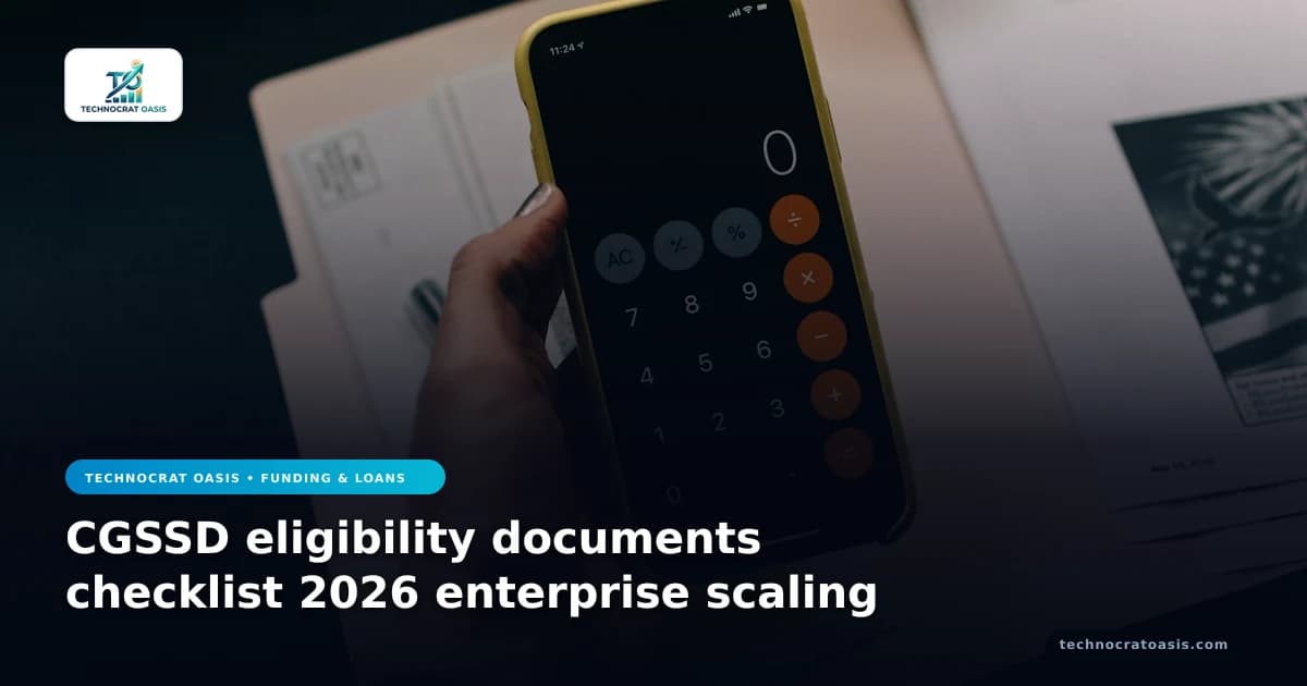 CGSSD eligibility documents checklist 2026 enterprise scaling