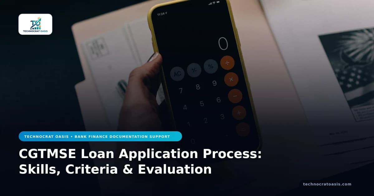 CGTMSE Loan Application Process: Skills, Criteria & Evaluation