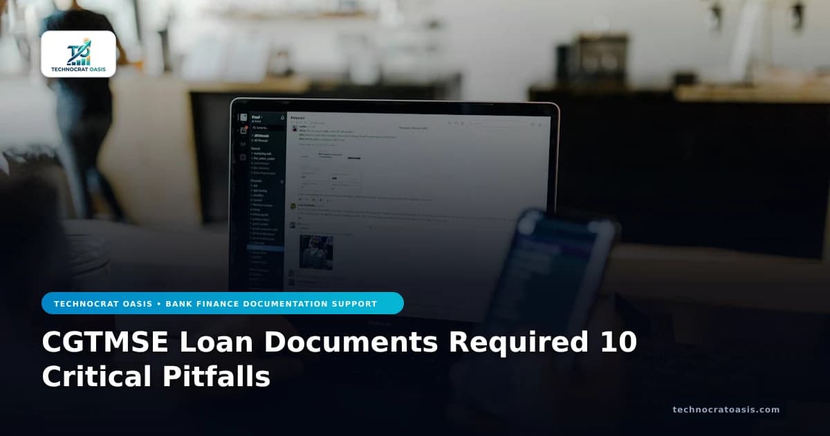 CGTMSE Loan Documents Required 10 Critical Pitfalls