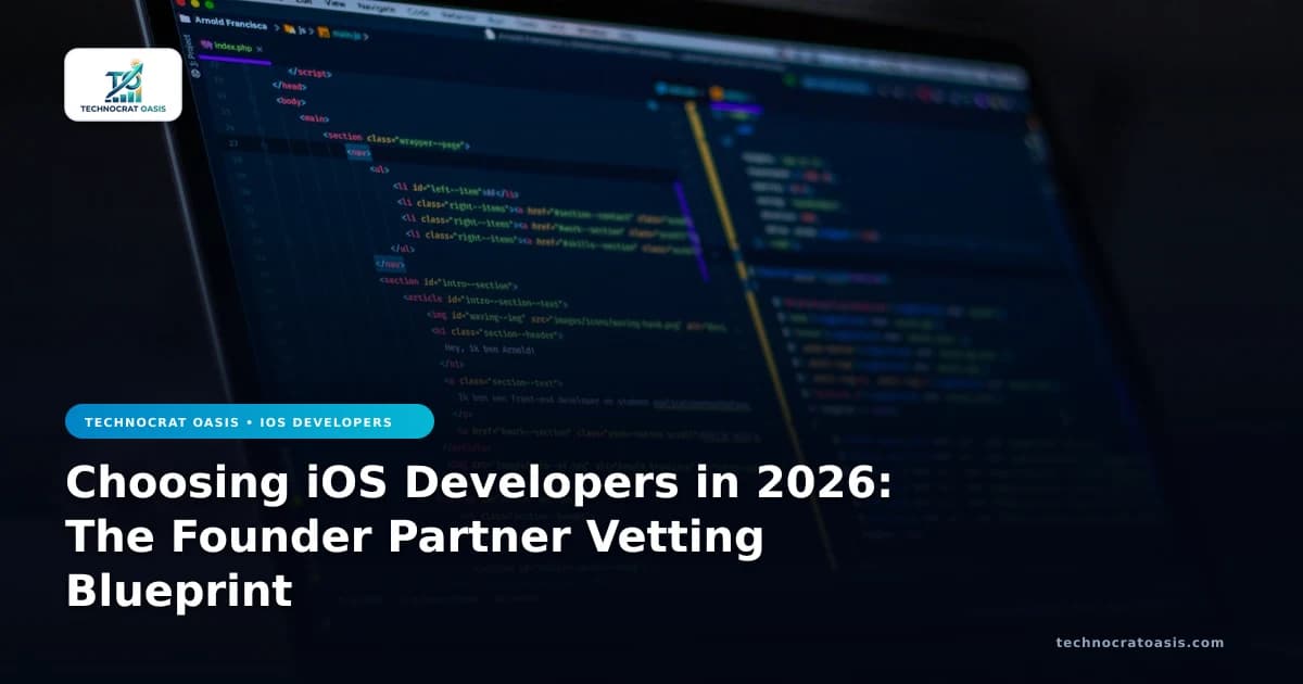 Choosing iOS Developers in 2026: The Founder Partner Vetting Blueprint