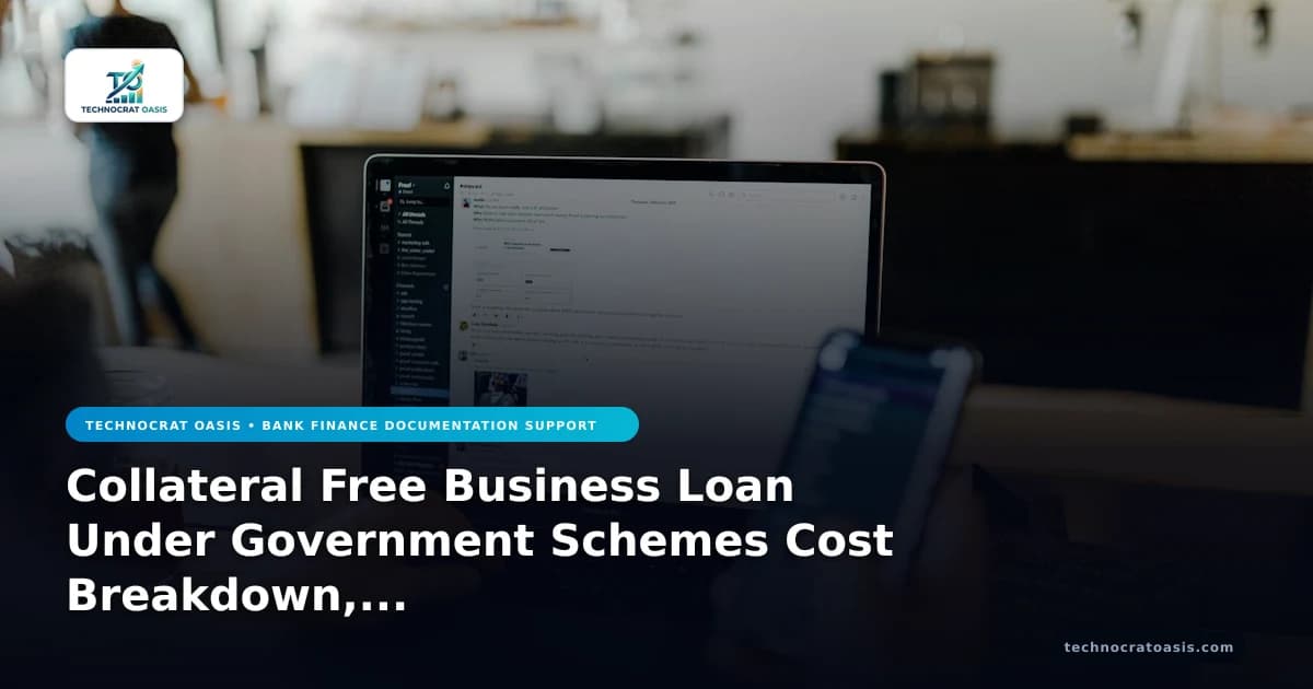 Collateral Free Business Loan Under Government Schemes Cost Breakdown, Financial Benefits
