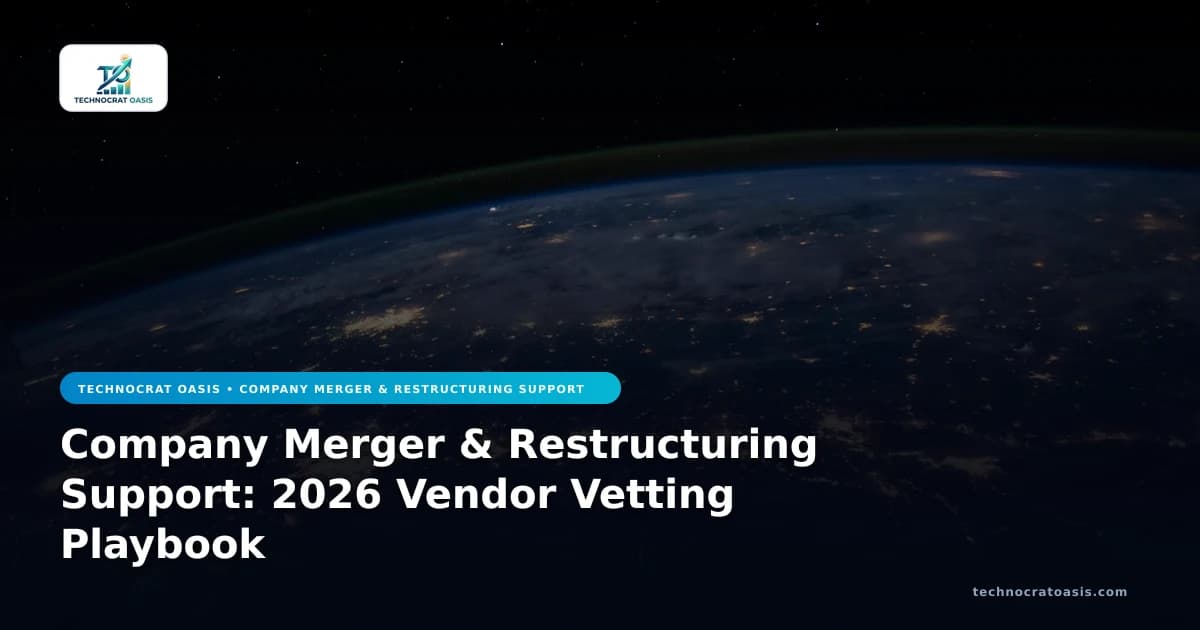 Company Merger & Restructuring Support: 2026 Vendor Vetting Playbook