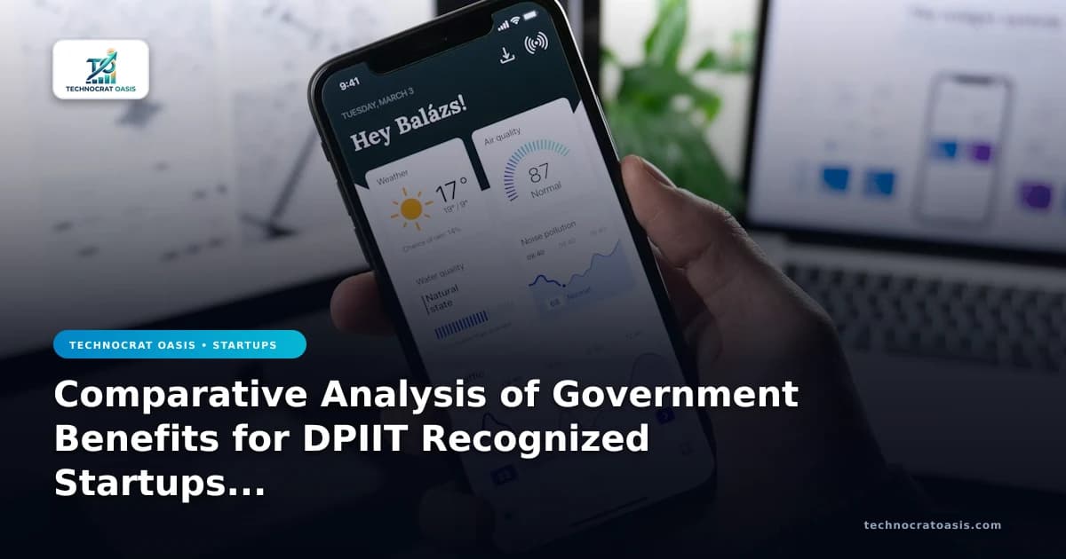 Comparative Analysis of Government Benefits for DPIIT Recognized Startups – Decision Guide