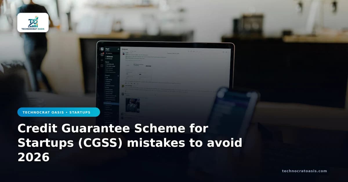Credit Guarantee Scheme for Startups (CGSS) mistakes to avoid 2026