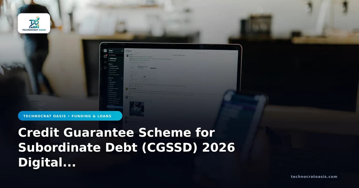 Credit Guarantee Scheme for Subordinate Debt (CGSSD) 2026 Digital Trends