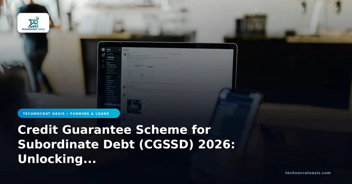 Credit Guarantee Scheme for Subordinate Debt (CGSSD) 2026: Unlocking Regional Business Growth