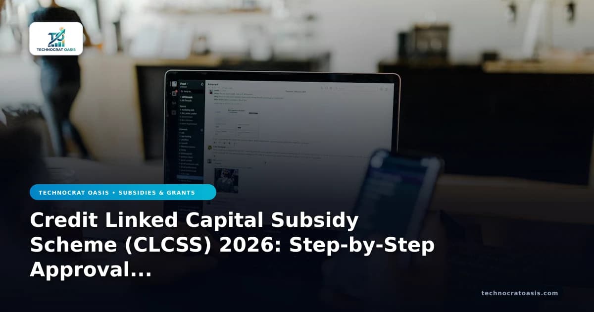 Credit Linked Capital Subsidy Scheme (CLCSS) 2026: Step-by-Step Approval Roadmap