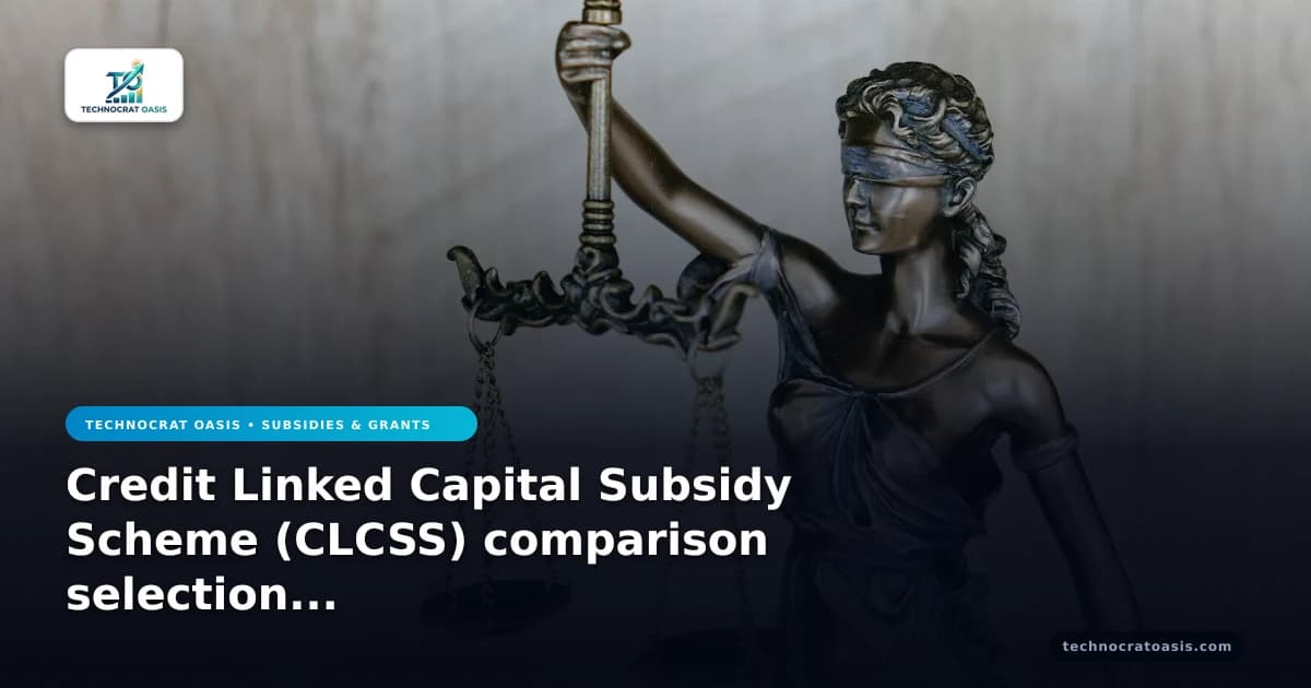Credit Linked Capital Subsidy Scheme (CLCSS) comparison selection guide 2026