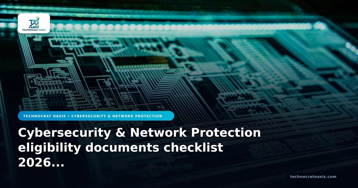 Cybersecurity & Network Protection eligibility documents checklist 2026 for enterprises