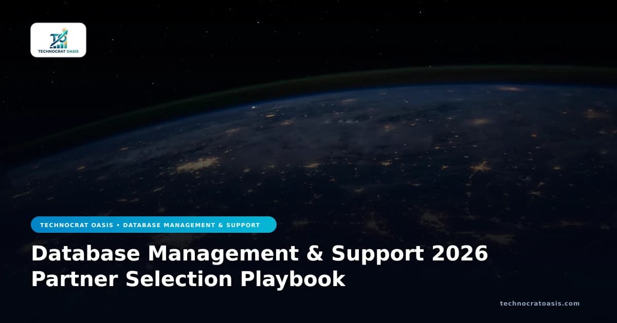 Database Management & Support 2026 Partner Selection Playbook
