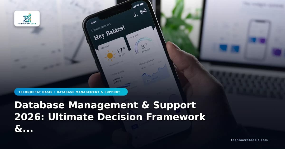 Database Management & Support 2026: Ultimate Decision Framework & Comparative Selection Guide