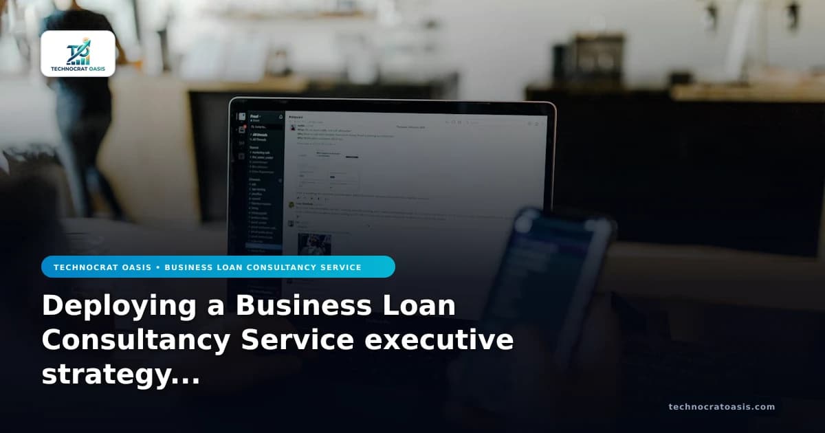 Deploying a Business Loan Consultancy Service executive strategy roadmap 2026