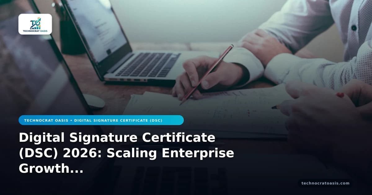 Digital Signature Certificate (DSC) 2026: Scaling Enterprise Growth with Digital Transformation
