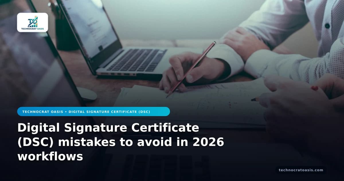 Digital Signature Certificate (DSC) mistakes to avoid in 2026 workflows