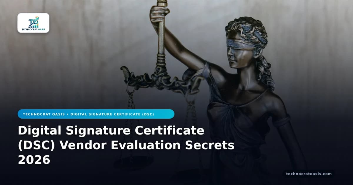 Digital Signature Certificate (DSC) Vendor Evaluation Secrets 2026