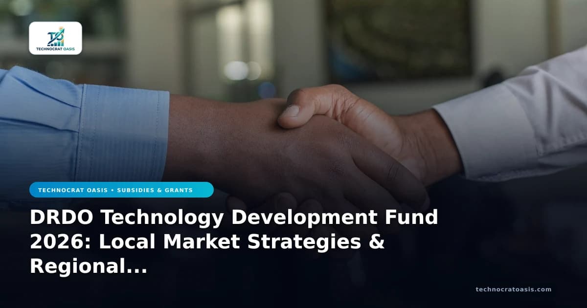 DRDO Technology Development Fund 2026: Local Market Strategies & Regional Compliance for Business Growth