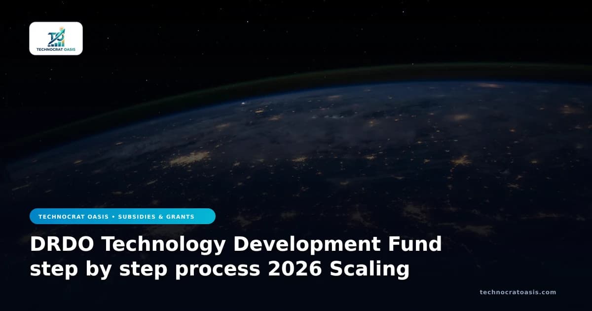 DRDO Technology Development Fund step by step process 2026 Scaling