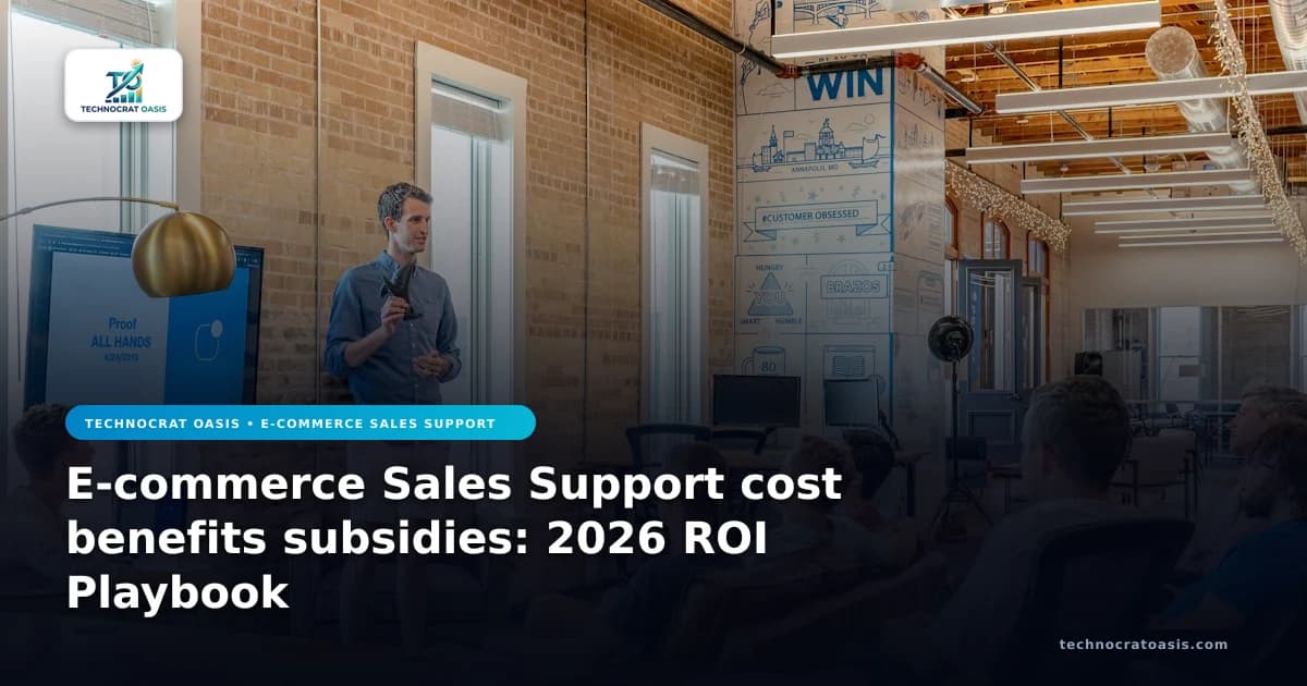 E-commerce Sales Support cost benefits subsidies: 2026 ROI Playbook