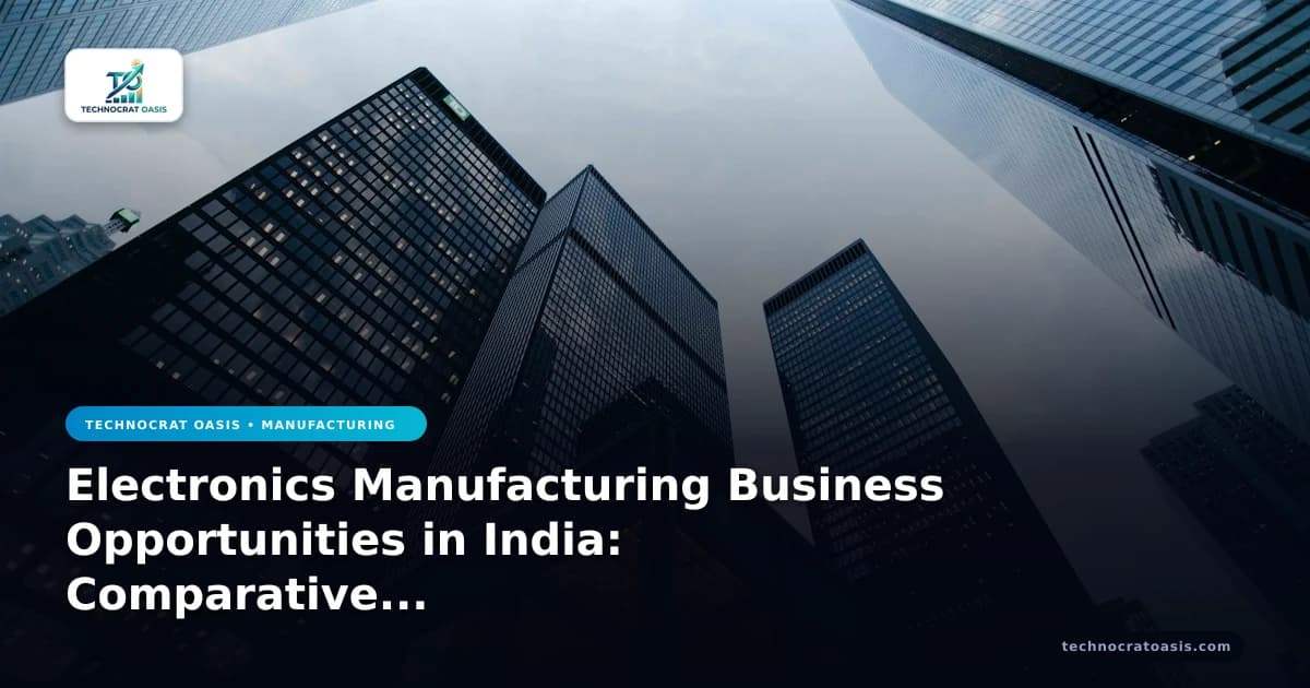 Electronics Manufacturing Business Opportunities in India: Comparative Analysis