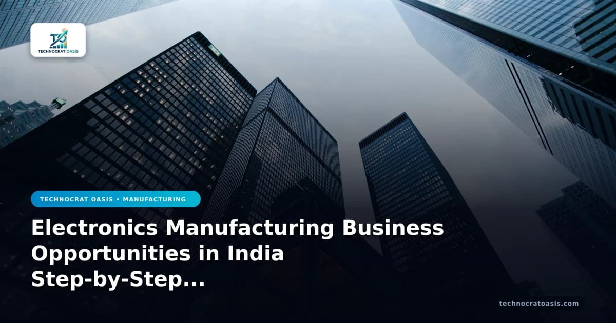 Electronics Manufacturing Business Opportunities in India Step-by-Step Implementation