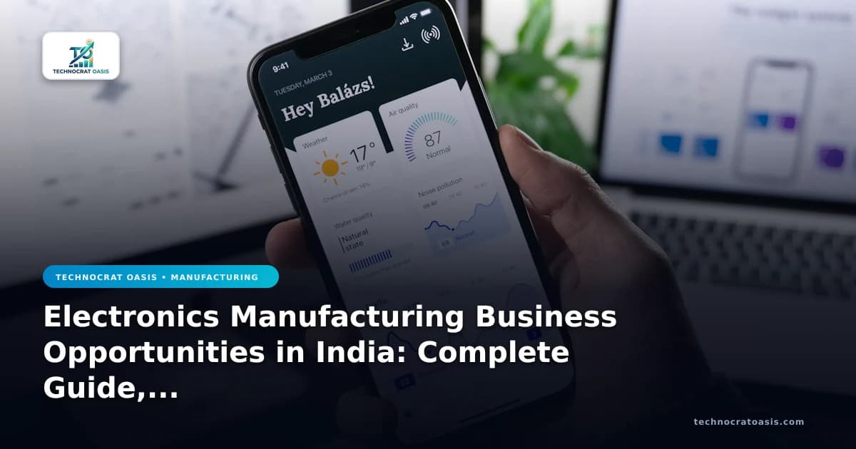 Electronics Manufacturing Business Opportunities in India: Complete Guide, Eligibility & Benefits (2026)