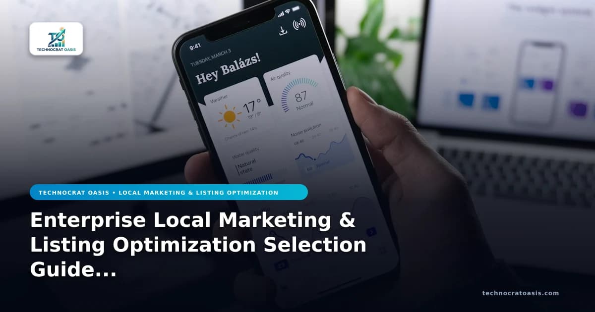 Enterprise Local Marketing & Listing Optimization Selection Guide 2026