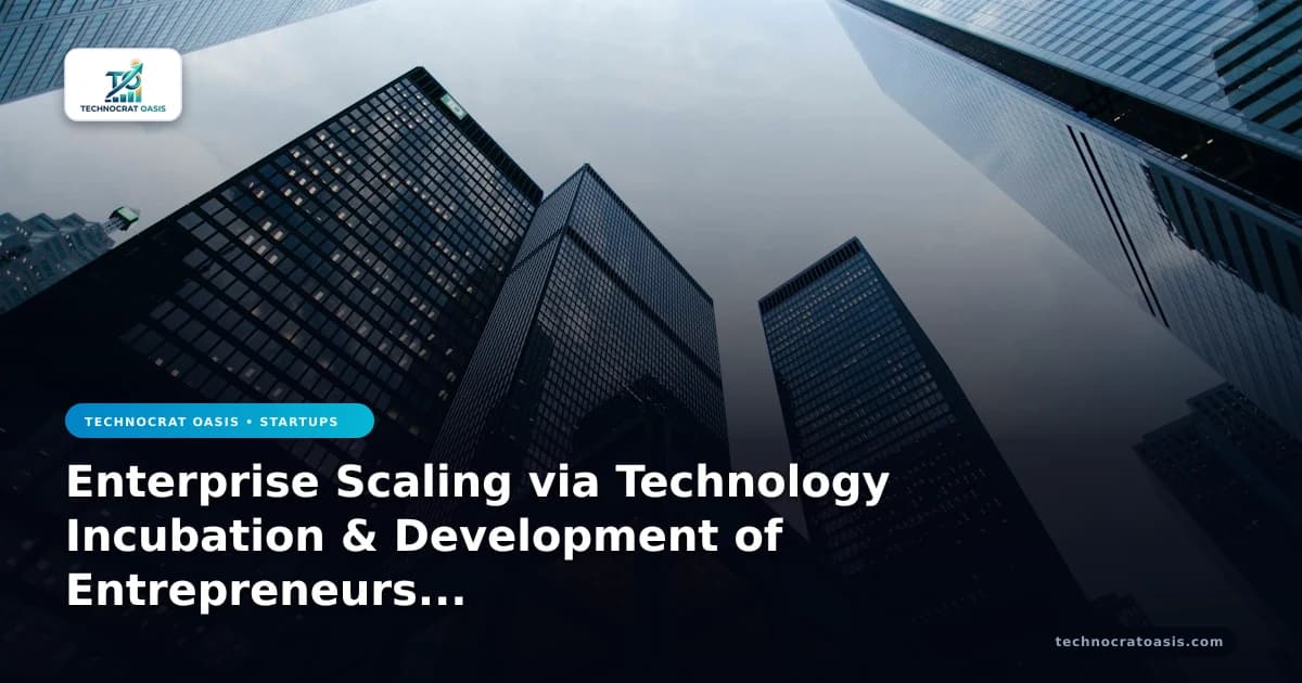 Enterprise Scaling via Technology Incubation & Development of Entrepreneurs (TIDE 2.0) Decision Matrix 2026