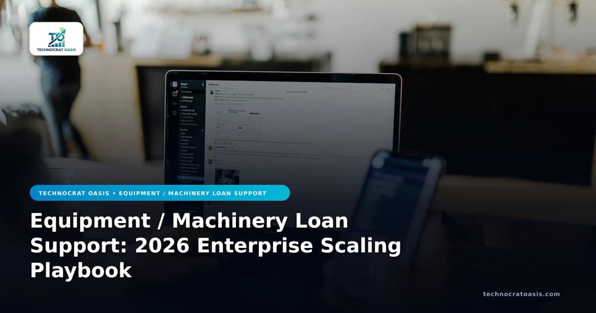 Equipment / Machinery Loan Support: 2026 Enterprise Scaling Playbook