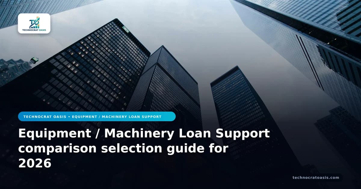 Equipment / Machinery Loan Support comparison selection guide for 2026