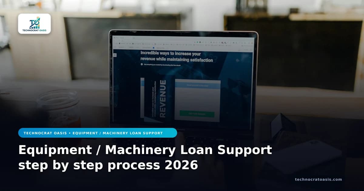 Equipment / Machinery Loan Support step by step process 2026