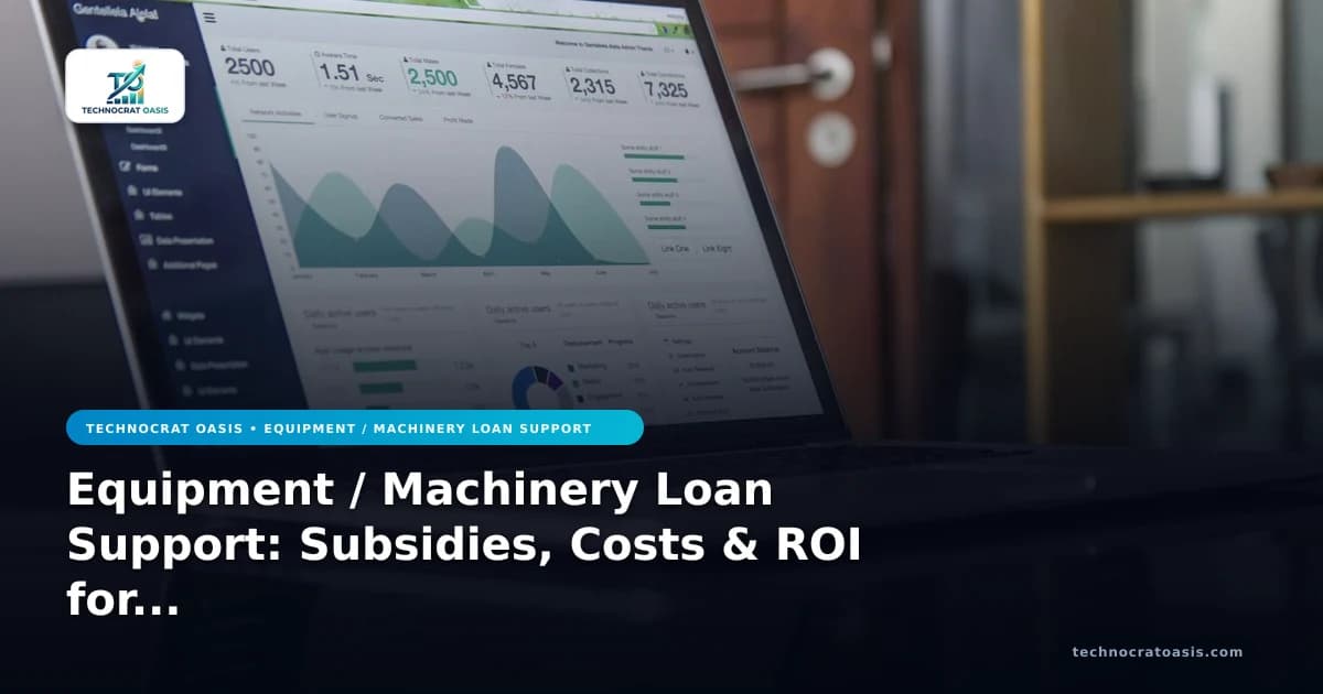 Equipment / Machinery Loan Support: Subsidies, Costs & ROI for 2026