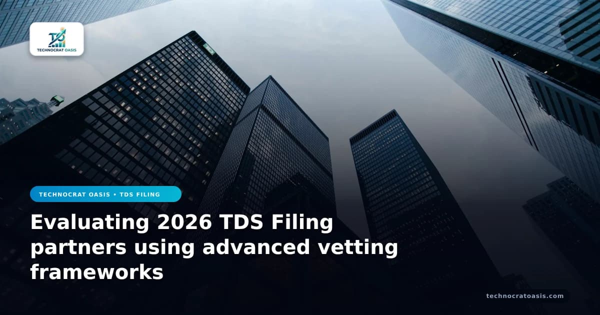 Evaluating 2026 TDS Filing partners using advanced vetting frameworks