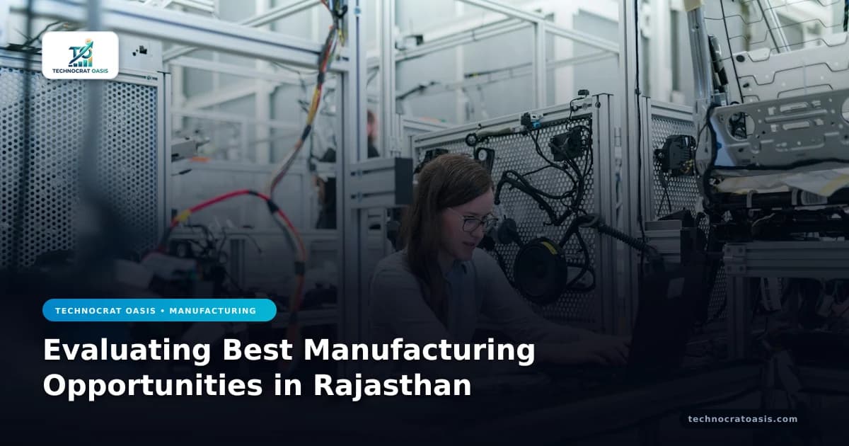 Evaluating Best Manufacturing Opportunities in Rajasthan