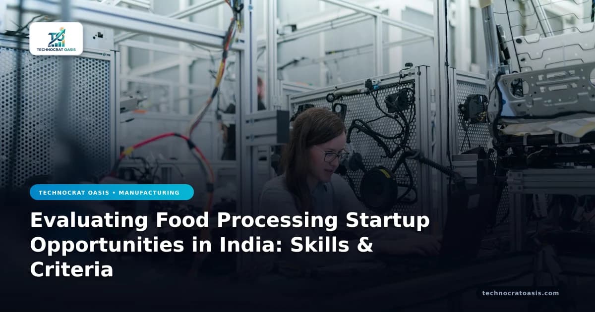 Evaluating Food Processing Startup Opportunities in India: Skills & Criteria